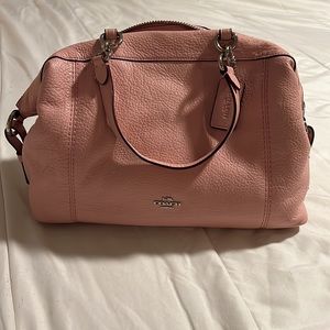 Coach Lenox Satchel Crossbody Pink Pebble Leather